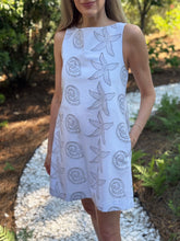 Load image into Gallery viewer, Coco Shop Pleat Back Mini Dress in Beige Shell