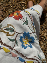 Load image into Gallery viewer, Vintage Italian Linen Skirt Multi Color Florals