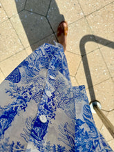 Load image into Gallery viewer, Evi Grintela Valerie Shirt Dress in Blue and White Sea Shell Print