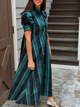 Load image into Gallery viewer, Thierry Colson Ghost Tartan Venetia Dress in Italian Luxury Poplin