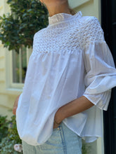 Load image into Gallery viewer, Merlette White Majorelle Blouse