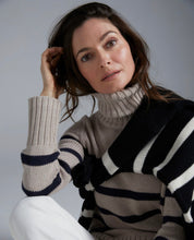 Load image into Gallery viewer, State of Cotton Wynn Cotton Sweater in Oatmeal and Navy