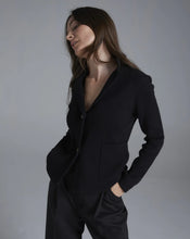 Load image into Gallery viewer, The Beale Cotton Blazer in Black