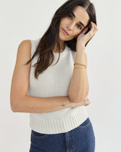Load image into Gallery viewer, The Hayden Ivory Luxury Cotton Sweater Tank
