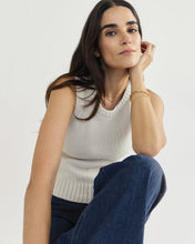 Load image into Gallery viewer, The Hayden Ivory Luxury Cotton Sweater Tank
