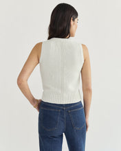 Load image into Gallery viewer, The Hayden Ivory Luxury Cotton Sweater Tank
