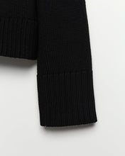 Load image into Gallery viewer, The Easton Luxury Cotton V-Neck Sweater in Black
