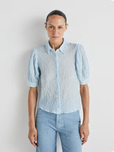 Load image into Gallery viewer, Masscob Tambora Top in Blue Vichy Check
