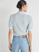 Load image into Gallery viewer, Masscob Tambora Top in Blue Vichy Check
