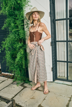 Load image into Gallery viewer, Savannah Skirt in Pressed Primrose Floral/Reverses to Stripe
