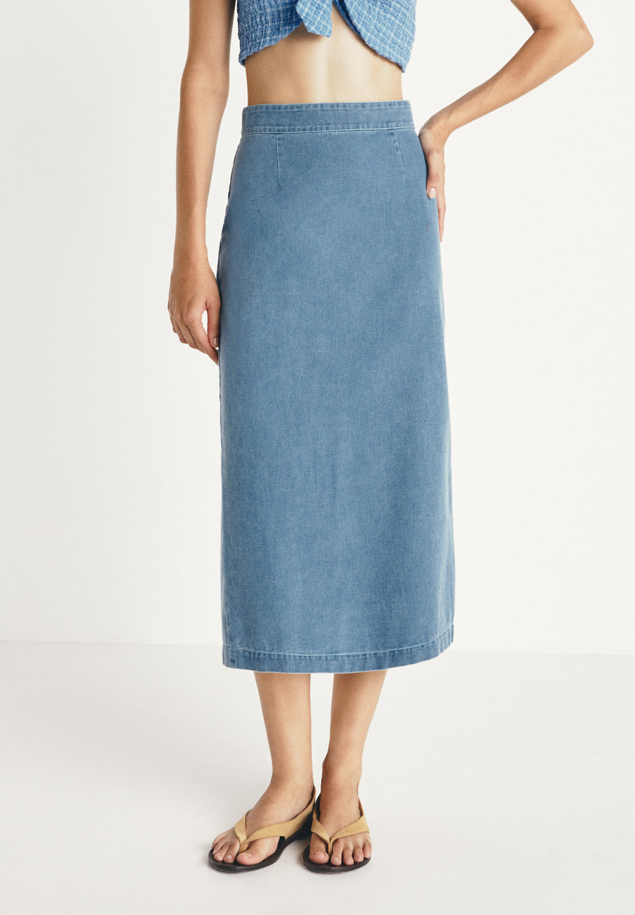 Masscob Hekla Skirt in Light Cotton Denim