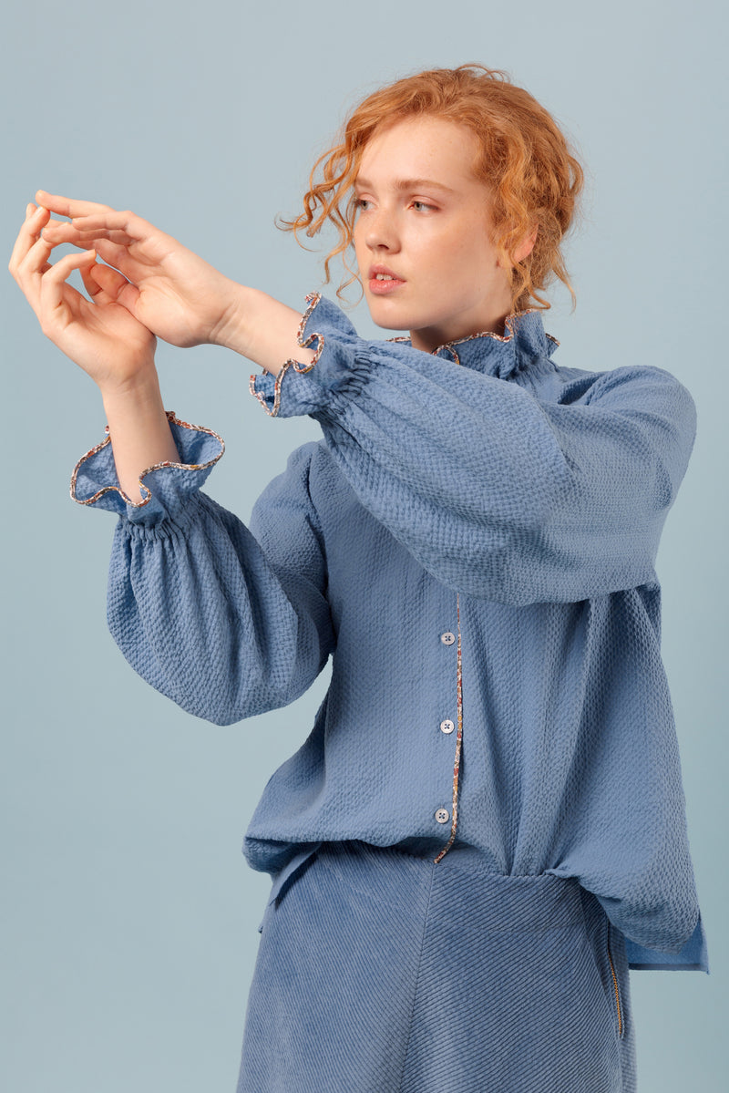 Apof Ally Blouse in Marisa Blue