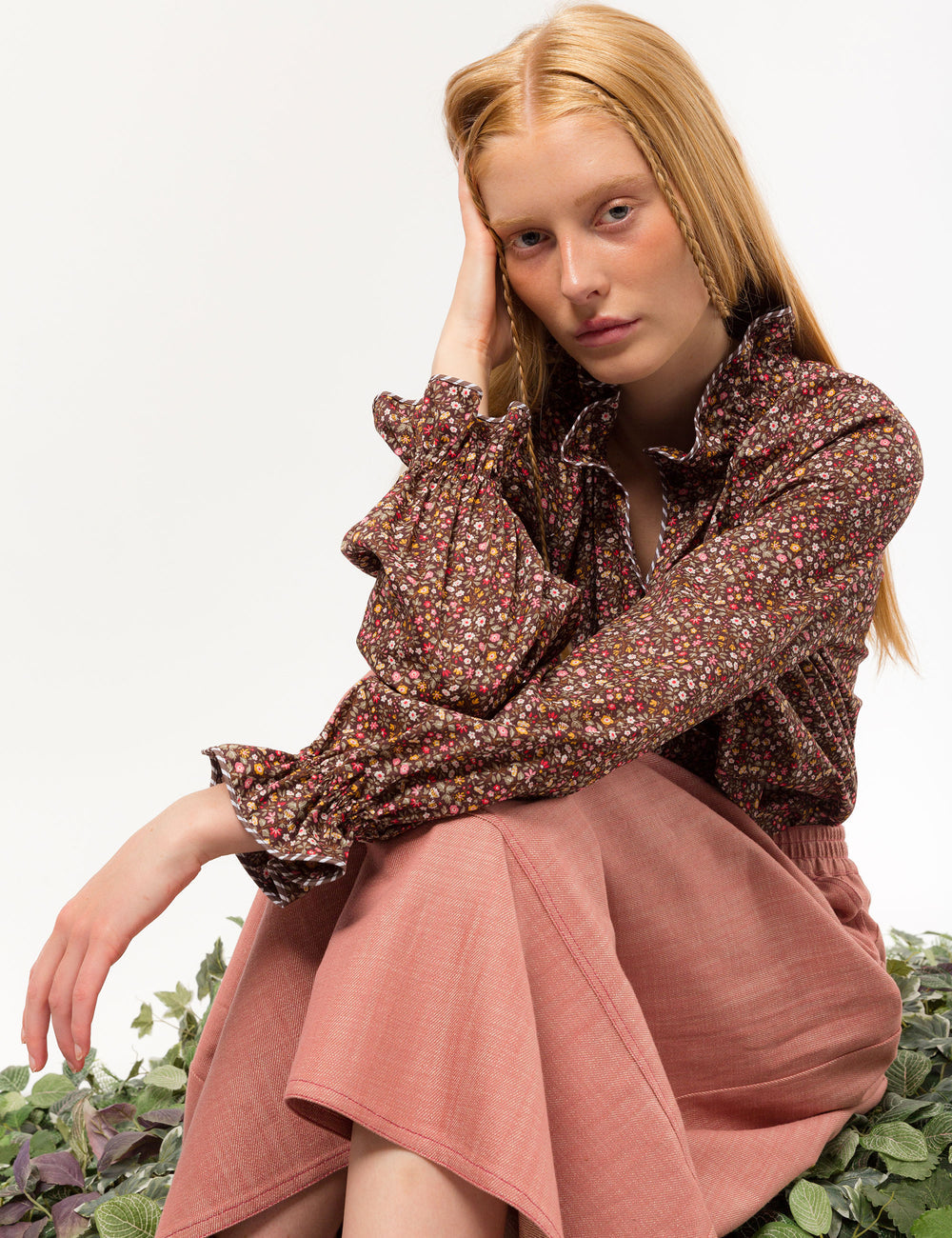 APOF Adine Blouse in Antheia Brown