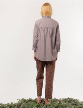 Load image into Gallery viewer, APOF Agata Blouse in Brown and White Stripe
