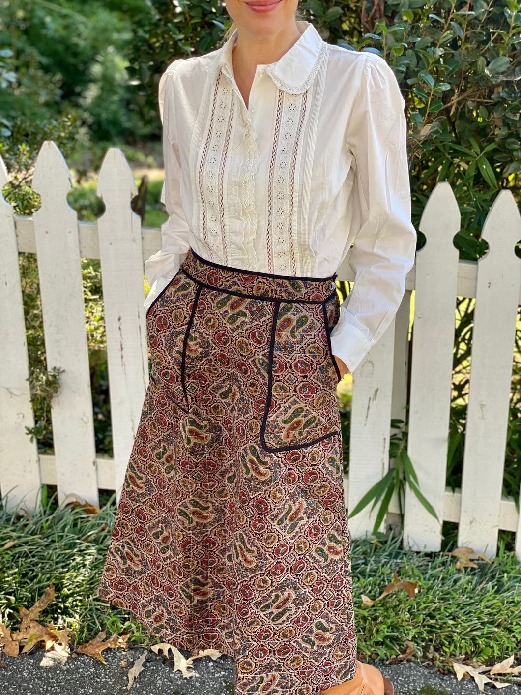 Antik Batik Cotton Jacquard Quilted Zina Skirt