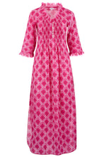 Load image into Gallery viewer, Annabel Bubblegum Hot Pink Fan Maxi Dress/Cover-up
