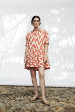 Load image into Gallery viewer, Punicana Cotton Orange Chevron Little Day Dress
