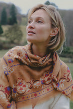 Load image into Gallery viewer, Maison Lecomte Flament Secret Garden Camel Scarf in Wool/Silk Blend
