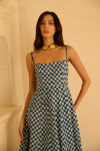 Load image into Gallery viewer, De Castro Blue Checkmate Dress
