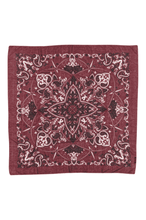 Load image into Gallery viewer, Maison Lecomte Flament Fine Cotton Voile Bandana Scarf in Bordeaux
