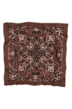 Load image into Gallery viewer, Maison Lecomte Flament Wool and Silk Bandana Scarf in Chocolate Brown
