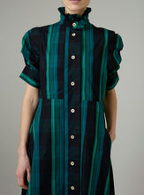 Load image into Gallery viewer, Thierry Colson Ghost Tartan Venetia Dress in Italian Luxury Poplin
