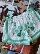 Load image into Gallery viewer, Handmade Vintage Linen Embroidered Shorts from Italy Size Medium- Assorted Designs
