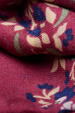 Load image into Gallery viewer, Maison Lecomte Flament Secret Garden Raspberry Scarf in Wool/Silk Blend
