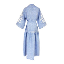 Load image into Gallery viewer, De Castro Light Denim Swan Dress
