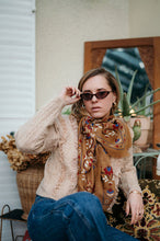 Load image into Gallery viewer, Maison Lecomte Flament Secret Garden Camel Scarf in Wool/Silk Blend
