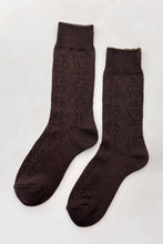 Load image into Gallery viewer, Le Bon Shoppe Chocolate Pointelle Socks
