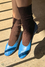 Load image into Gallery viewer, Le Bon Shoppe Chocolate Pointelle Socks
