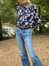 Load image into Gallery viewer, Secular Rene Blouse in Indigo Winter Jasmine
