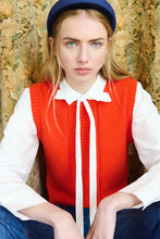 Load image into Gallery viewer, The Tiny Big Sister Red Buttoned Vest
