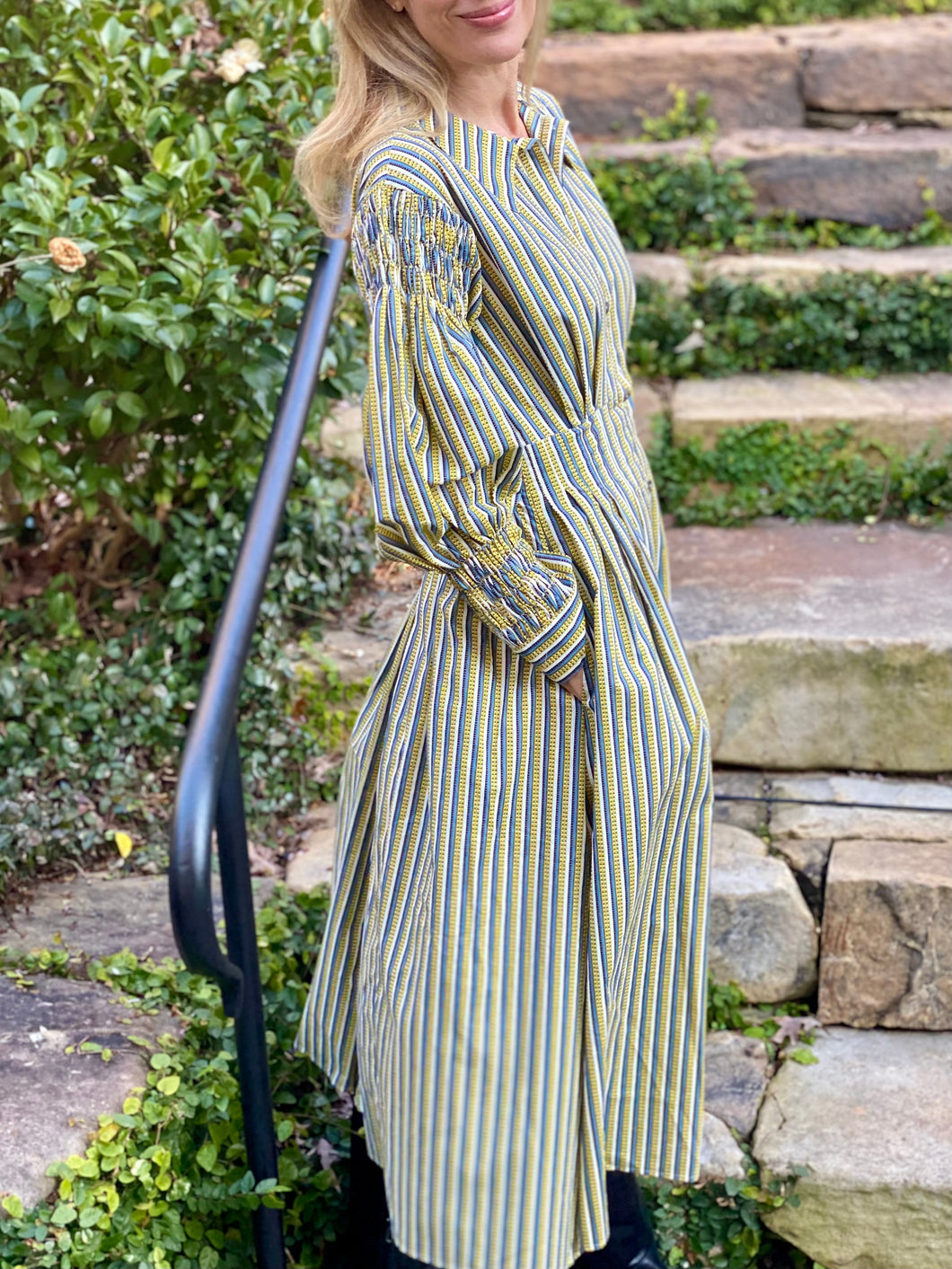 Thierry Colson Zoe Midi Dress in Cavier Stripes