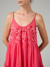 Load image into Gallery viewer, Thierry Colson Veruschka Dress in Raspberry Wildflower Embrodiery
