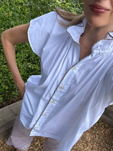 Load image into Gallery viewer, Reversible Ada Top in White with Liberty Piping
