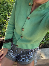 Load image into Gallery viewer, Embroidered Bandana Shorts Army Green
