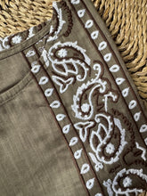 Load image into Gallery viewer, Embroidered Bandana Top in Army Green-One Size
