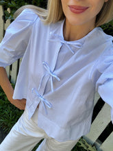 Load image into Gallery viewer, Andion Barbara Blouse in Blue Stripe
