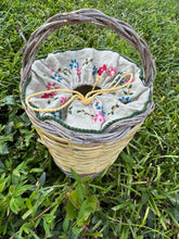 Load image into Gallery viewer, Handcrafted Italian "Panarino" Basket Handbag in Multi Color Floral Vine
