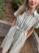 Load image into Gallery viewer, Maggie Dress in Sea Glass Stripe
