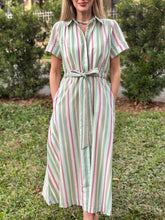 Load image into Gallery viewer, Maggie Dress in Sea Glass Stripe
