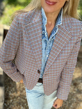 Load image into Gallery viewer, The Little Project Raisin Checked Plaid Blazer
