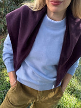 Load image into Gallery viewer, Colori Cashmere Triangular Scarf in Deep Plum
