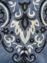 Load image into Gallery viewer, Maison Lecomte Flament Wool and Cashmere Bandana Scarf in Blue Granit
