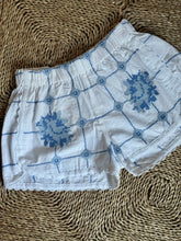 Load image into Gallery viewer, Blue Roses Embroidered Shorts
