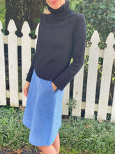 Load image into Gallery viewer, APOF Bello Skirt in Blue Corduroy

