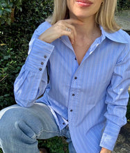 Load image into Gallery viewer, Diega Cilva Blouse in Blue/Prune
