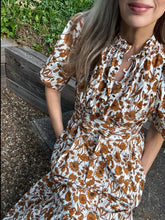 Load image into Gallery viewer, APOF Inga Dress in Liberty of London Print Mono Muse
